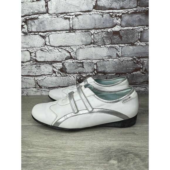 Mephisto Cool Air White Leather Strap Driving Loafers Shoes Women Sz 10M US/41EU - Picture 1 of 16